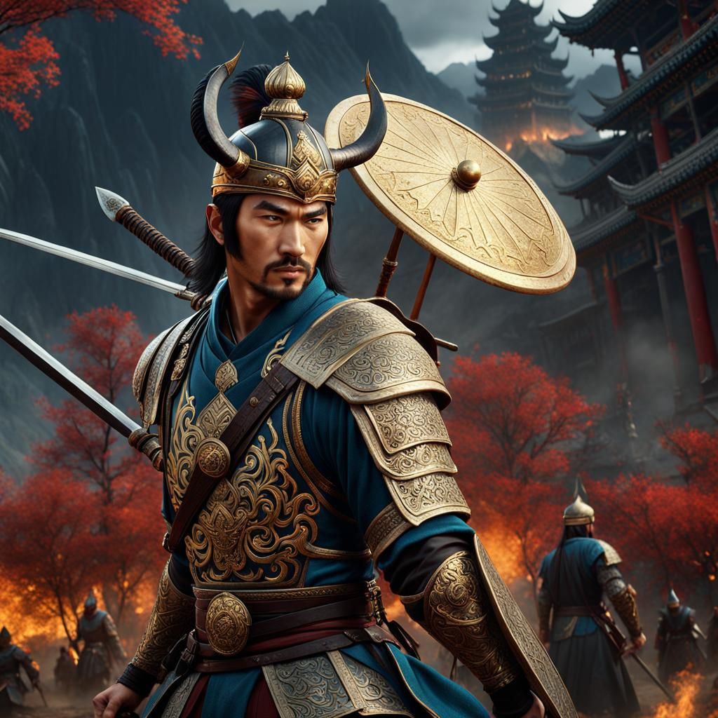 Mongol Empire Warrior: Detailed Matte Painting
