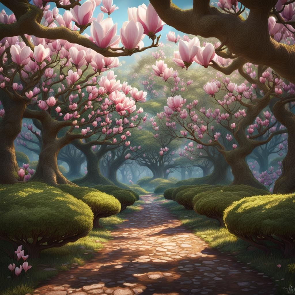Magnolia Grove in Mississippi: Detailed Matte Painting