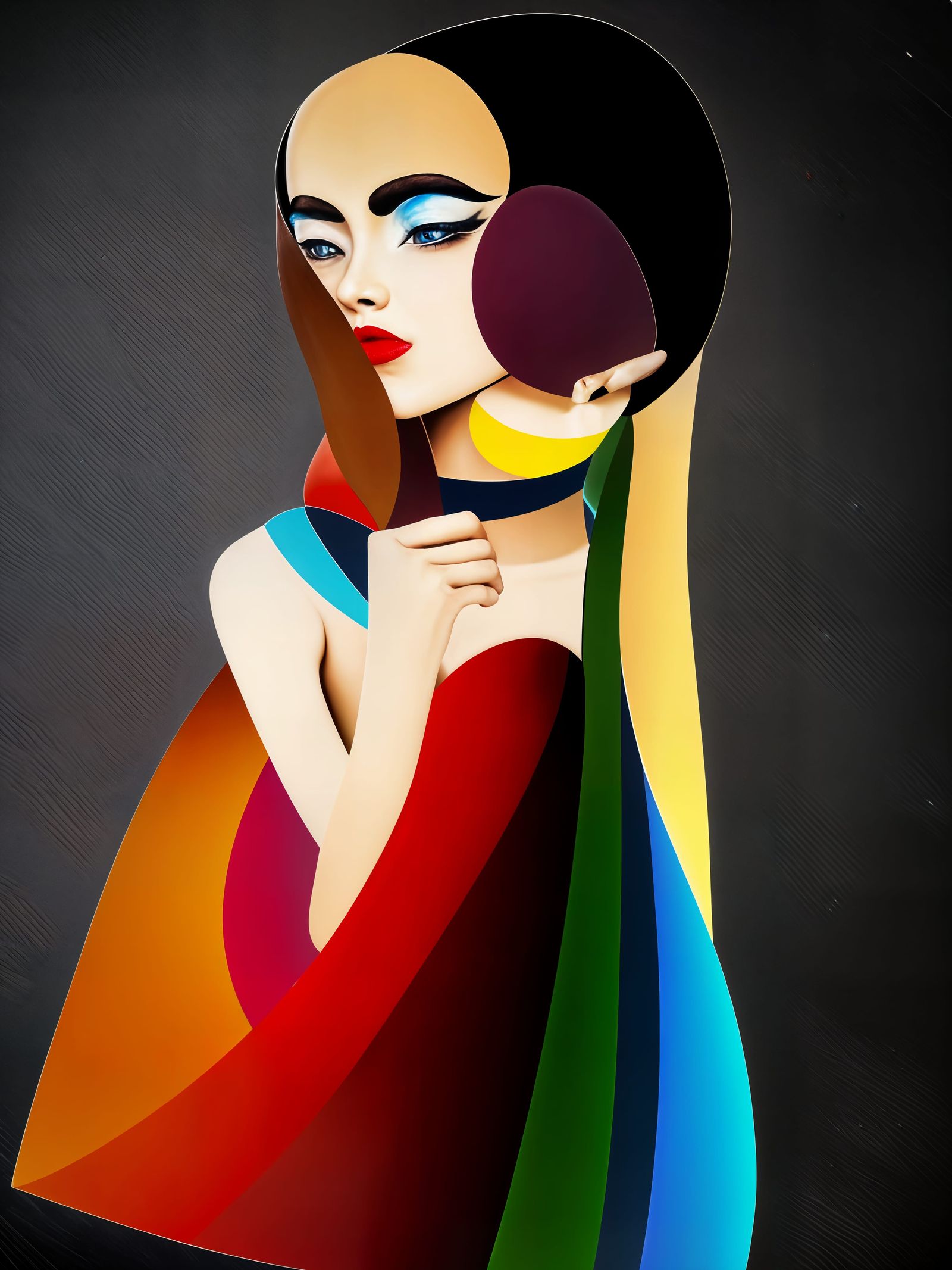 Model in Cartoon Couture...