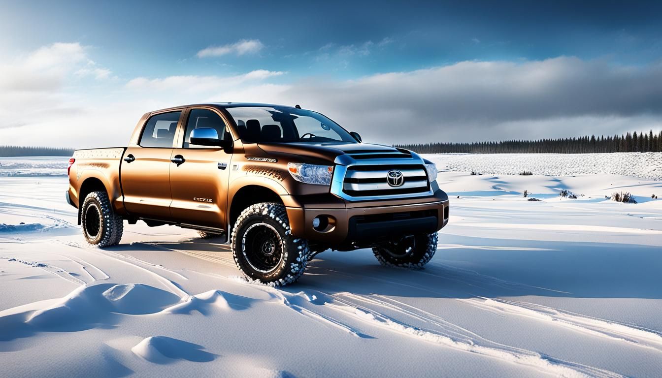 Toyota Tundra in Snowy Siberia: Hyperrealistic Concept Art