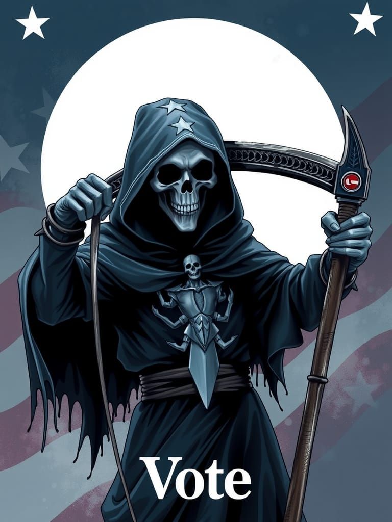 Grim Reaper Political Ad for 2024 US Election