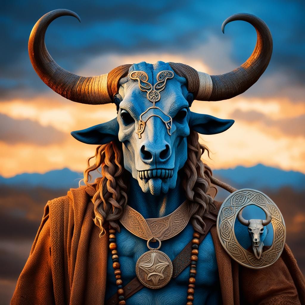 Celtic Minotaur in Texas: Golden Age Portrait