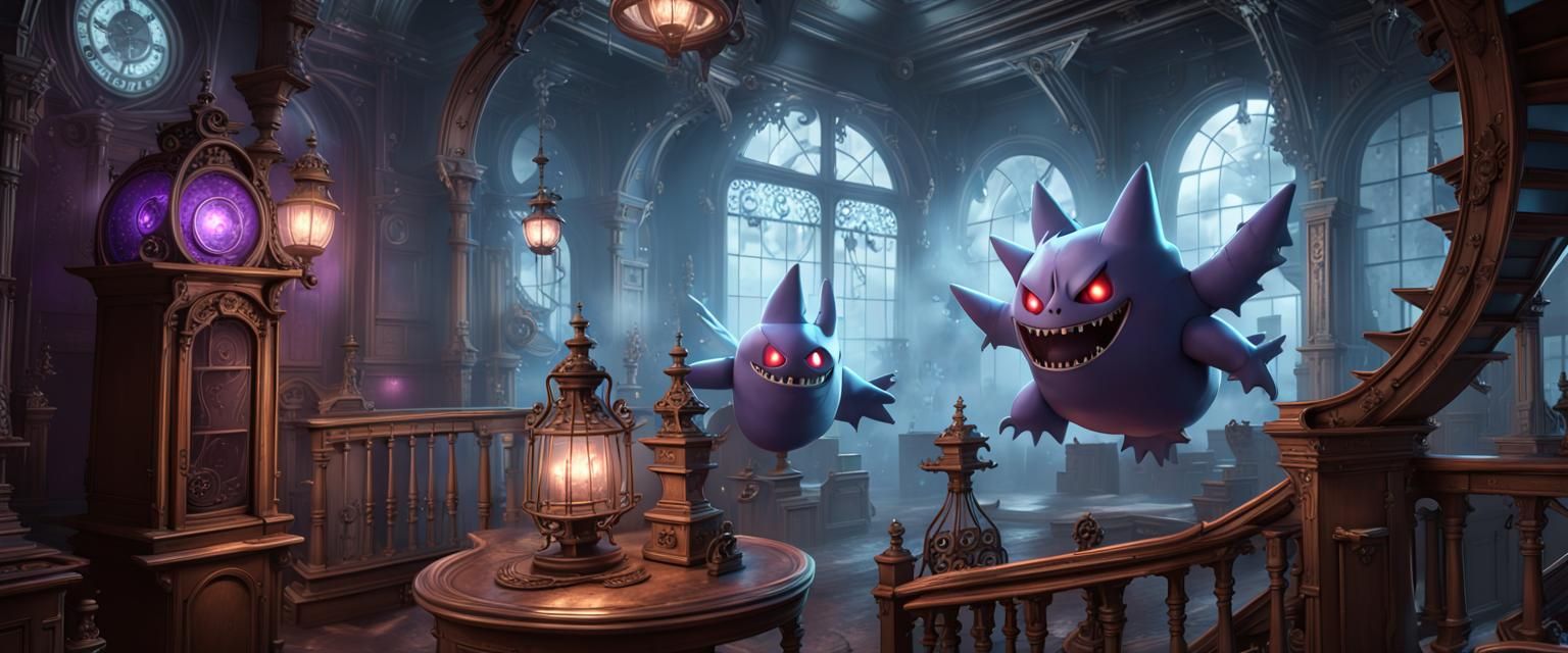 Steampunk Haunted House with Phantom Gengar