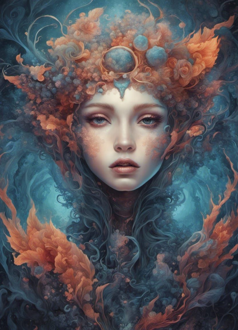 Surreal Fashion Girl in Detailed Matte Painting