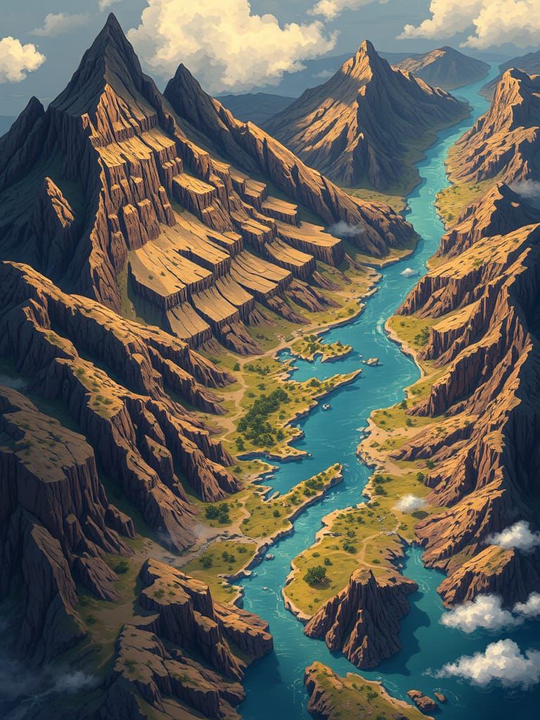 Surreal Landscape Map Reveals Hidden Paradise