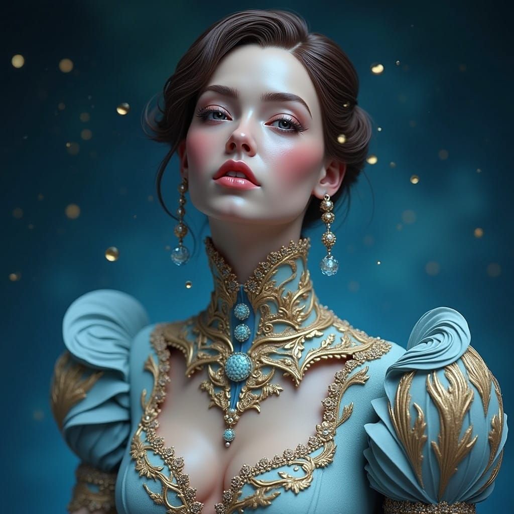 Mystical Vintage Roses in a Dreamlike Setting