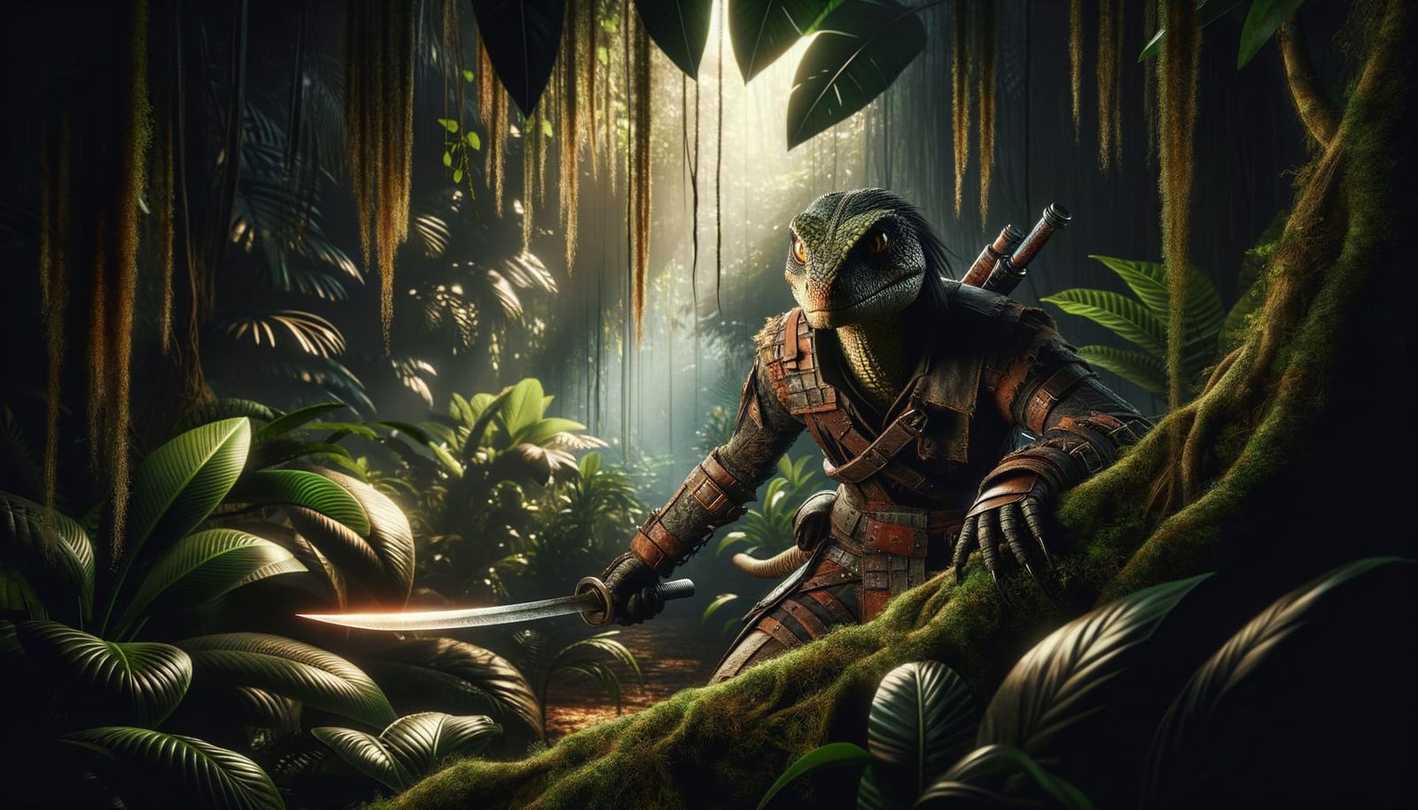 Lizard Mercenary in Jungle Ambush