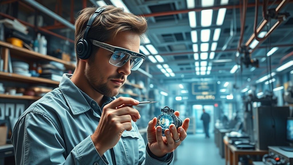 Epic Futuristic Lab Scene in Cyberpunk Style