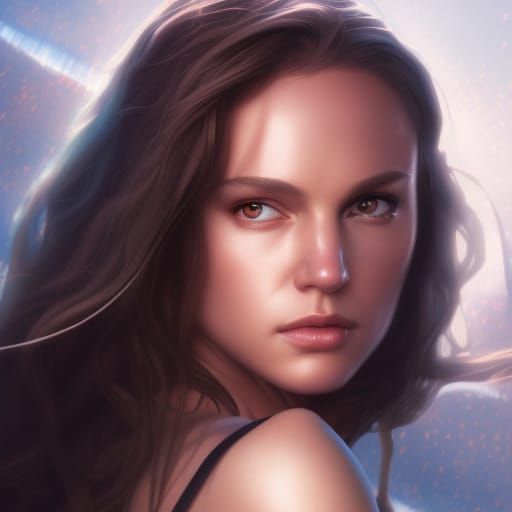 Natalie Portman in Comic Book Art Style