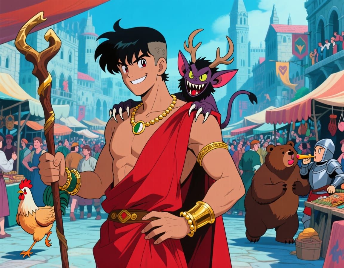 Italian Mage in Bustling City, Ranma ½ Style
