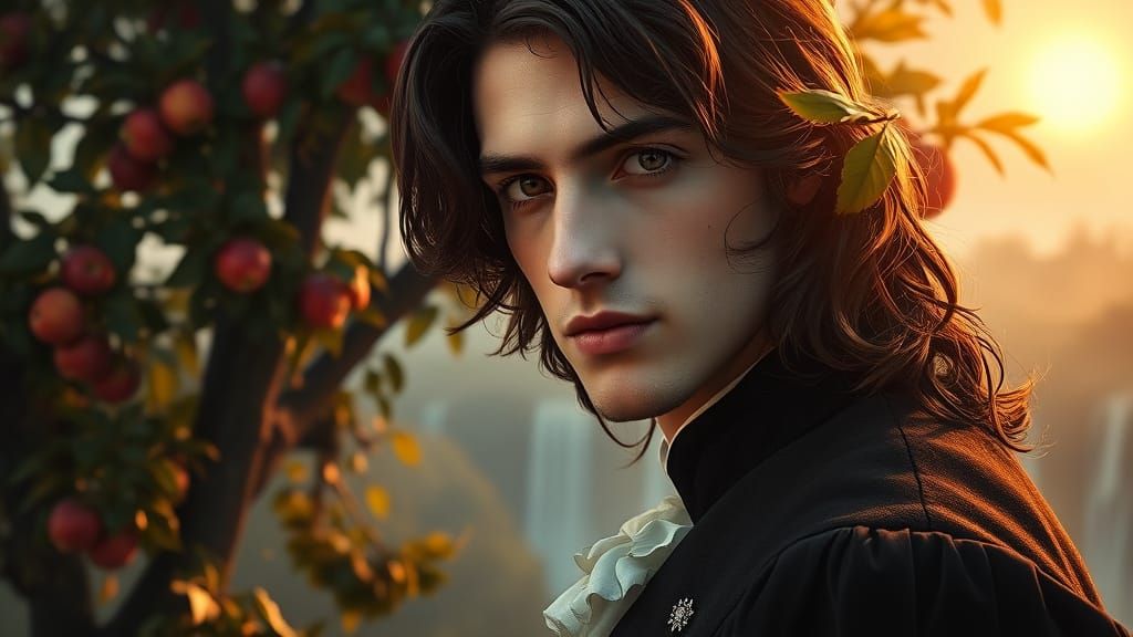 Handsome Man in Rain, Hyperrealistic Digital Painting