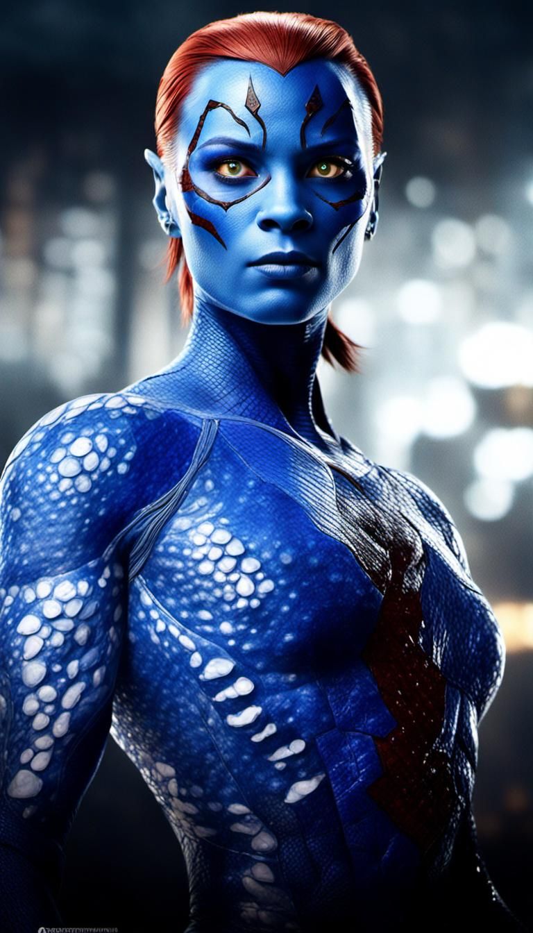Mystique has the ability to change her cells to acquire the appearance and physical attributes of what she transforms in...