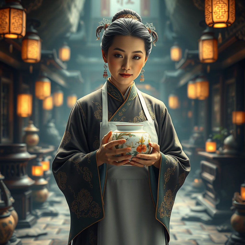 Apothecary in Ancient China, 3D Anime Art