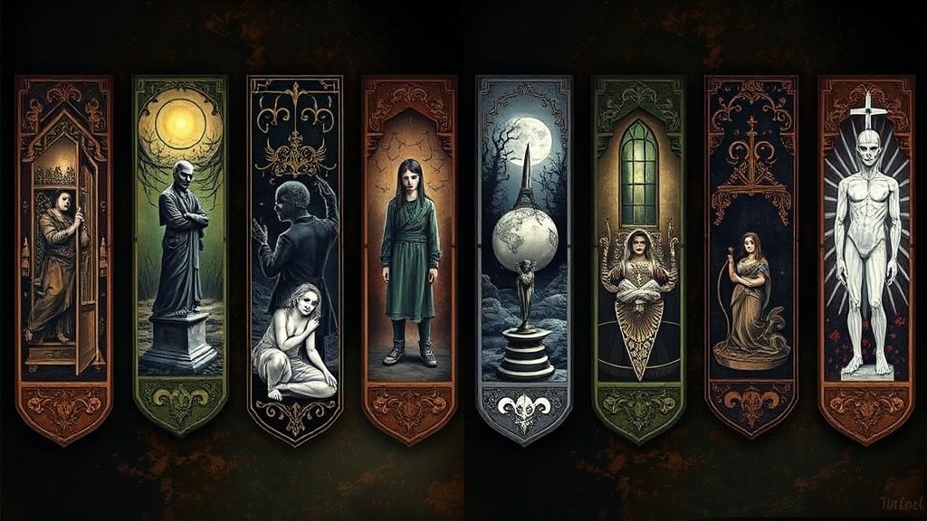 Horror Landscape with Red Theme, No Humans