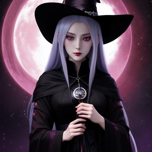 Anime Salem Witch with Key Visual Elements