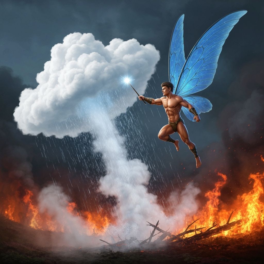Fairy Firefighter Conjures Rain to Quench Forest Fire