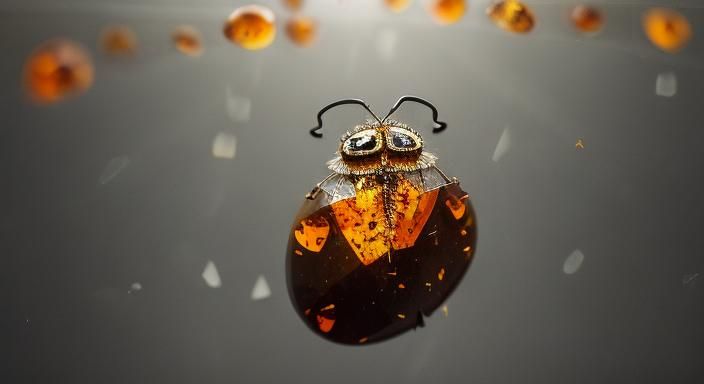 Insect Emerges from Amber, Wings Unfettered