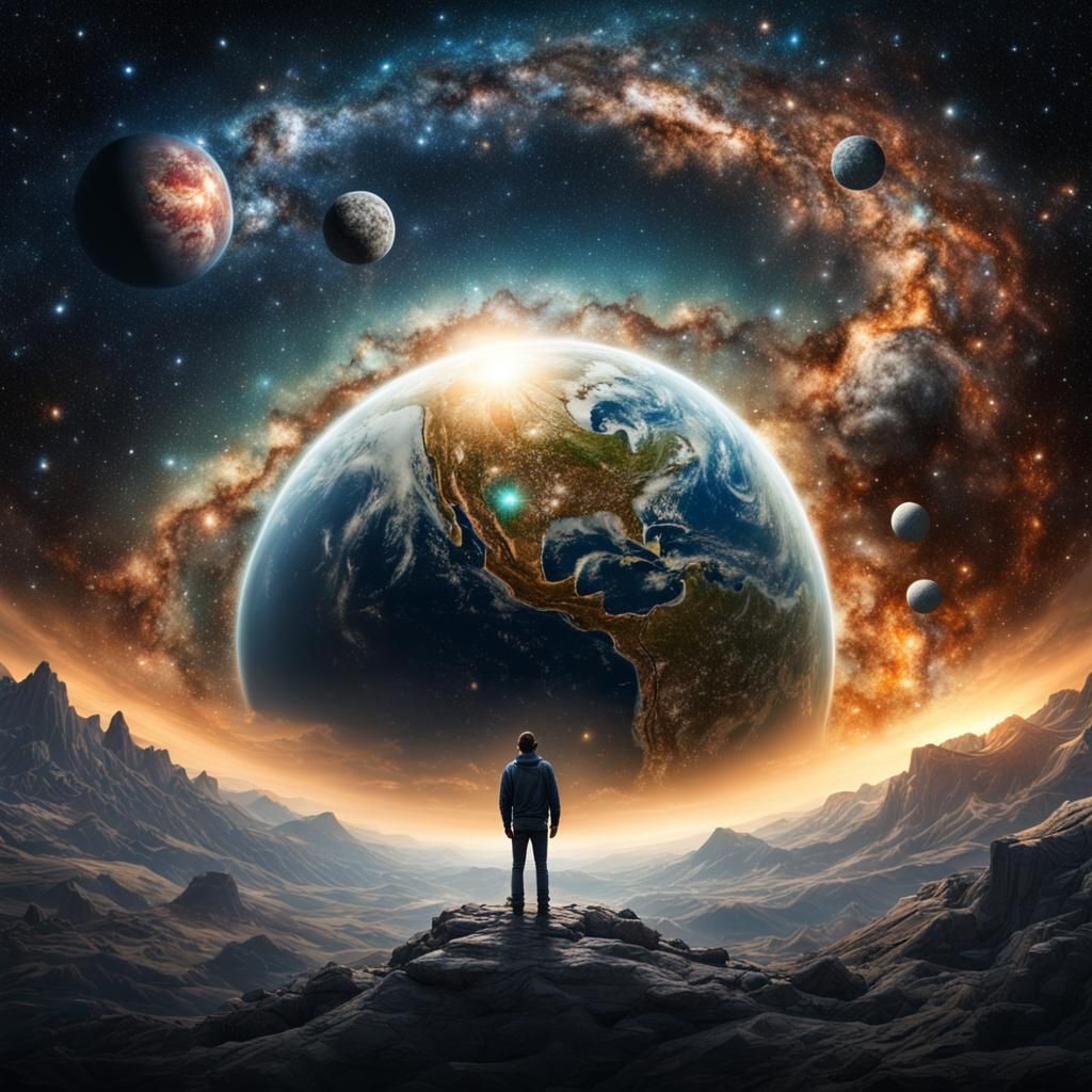 Souls Merged in a Beautiful Hyperrealistic Universe