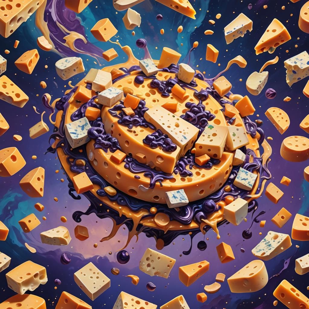 Cheese Universe: Whimsical Fantasy Concept Art