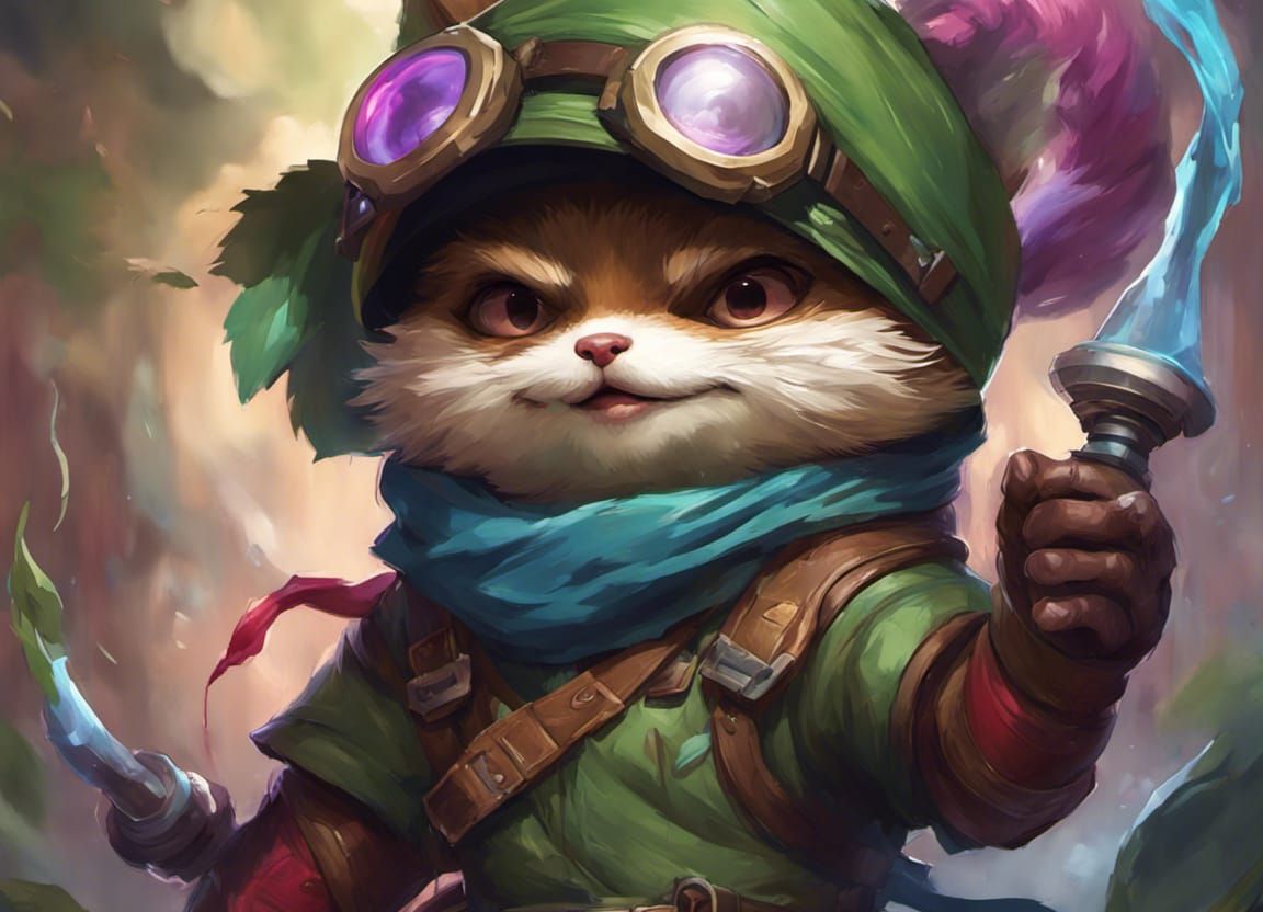 Buffed Teemo Portrait in Art Nouveau Style