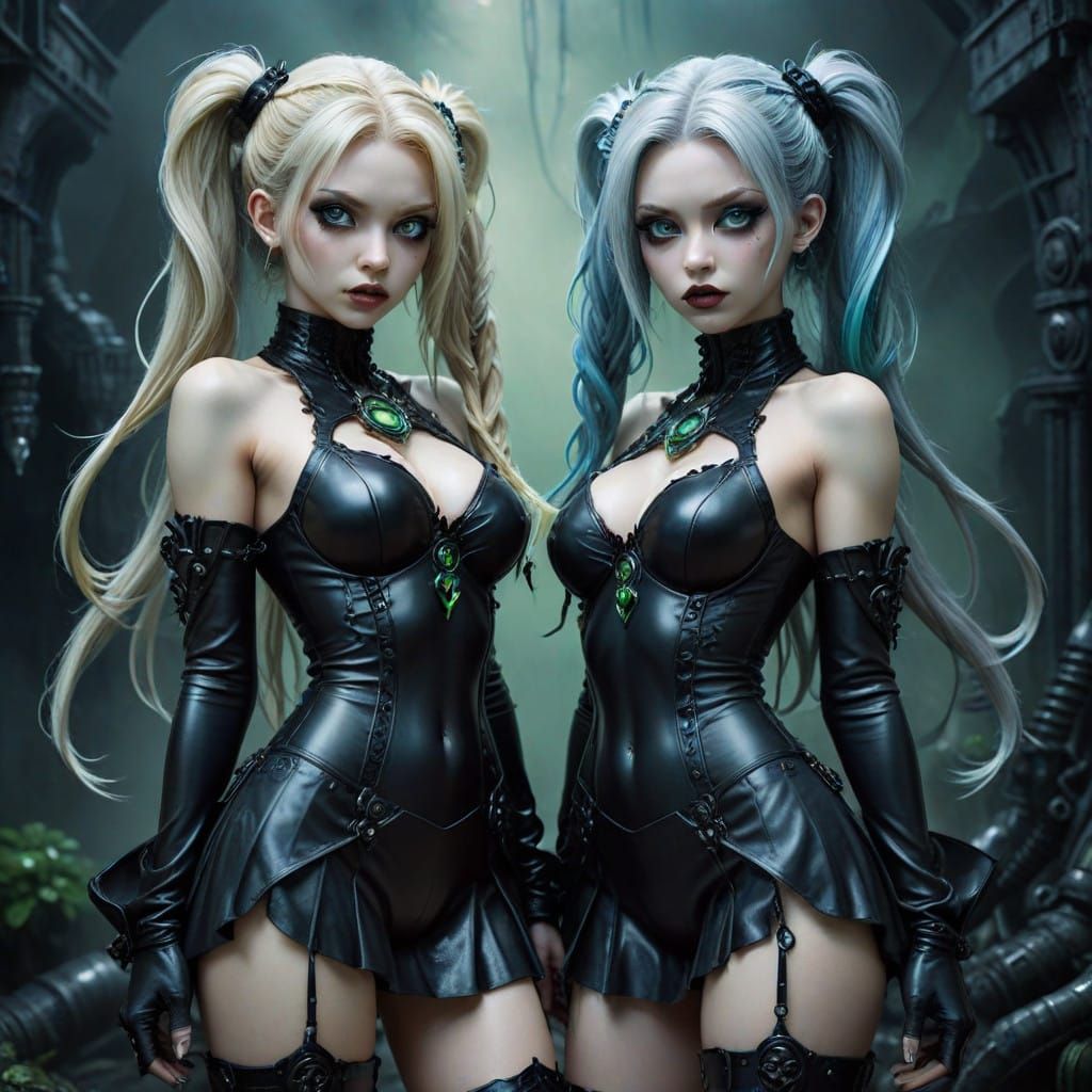 Sultry, Anime-Inspired Vampires in Gothic Splendor