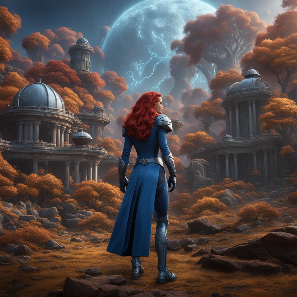 Jean Gray X-Men: Detailed Matte Painting