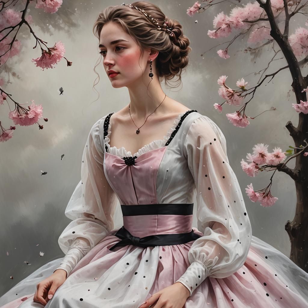 Ethereal Portrait of a Woman in Organza Gown