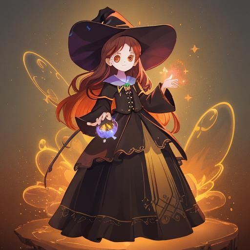 Pixar-Style Witch with Crystals Concept Art