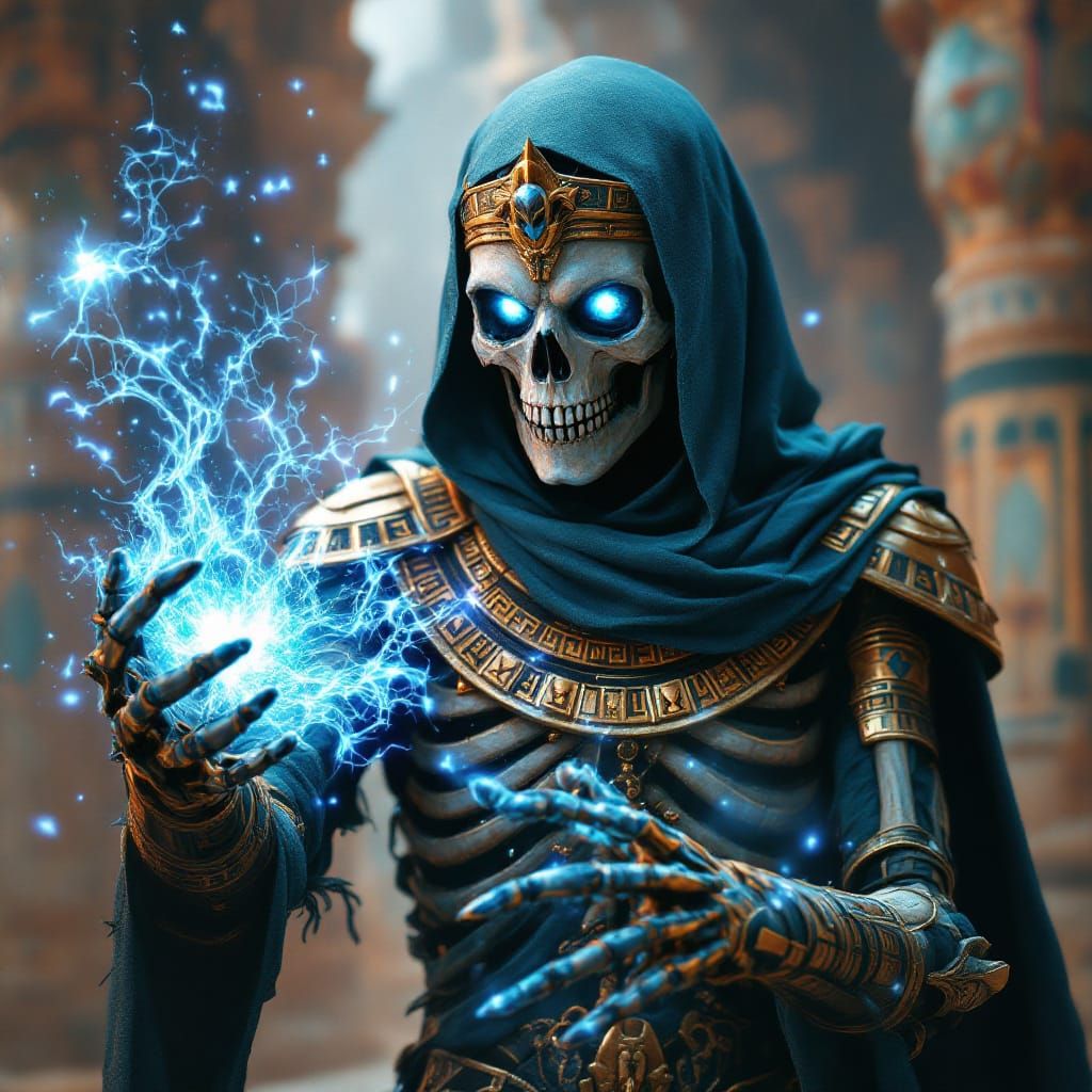 Mystical Mummy with Golden Armor in 8K