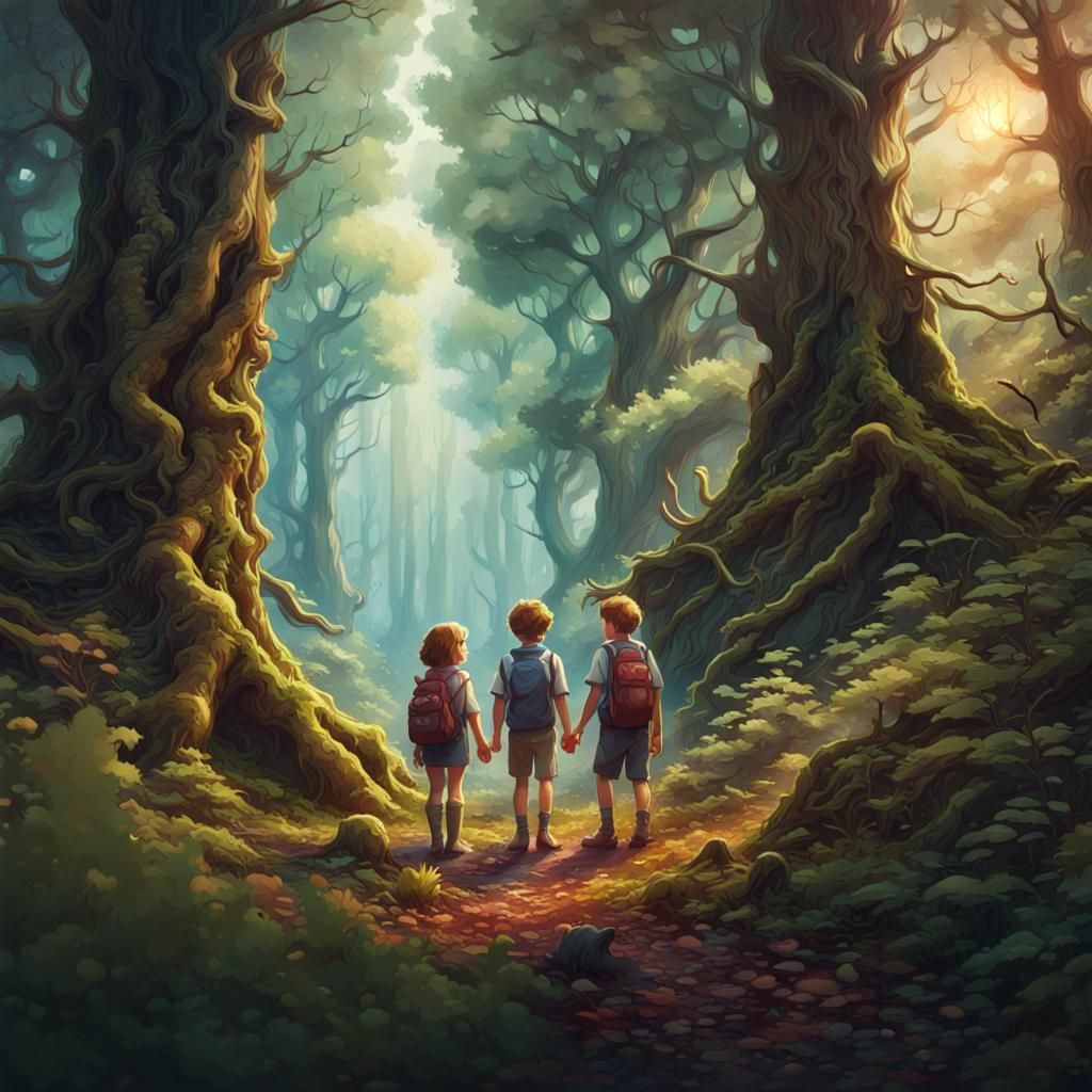 Children lost in forest