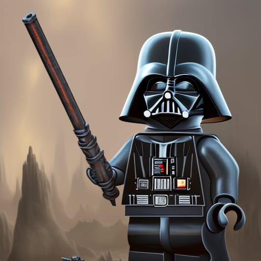 Detailed Lego Baby Darth Vader Concept Art