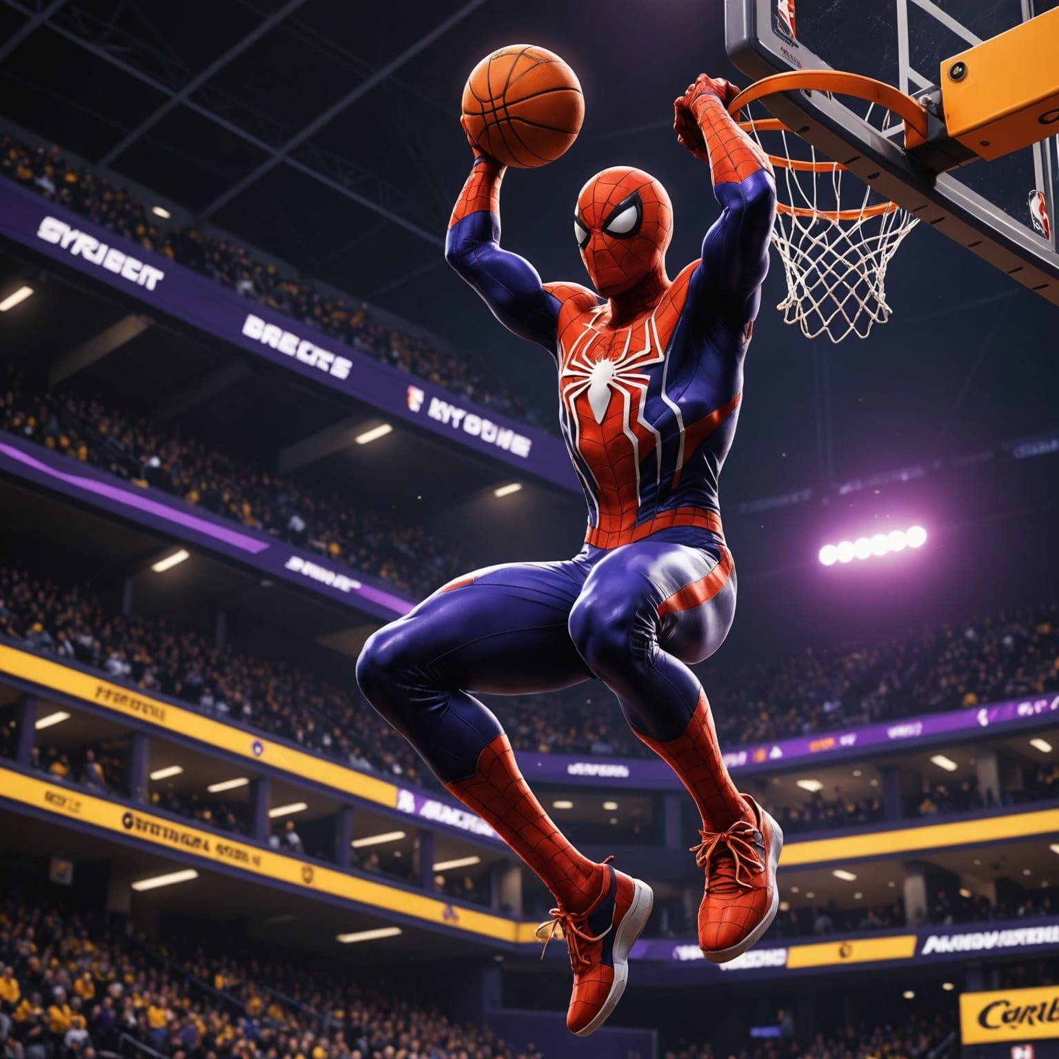 Spiderman Dunks in Dark Fantasy Style