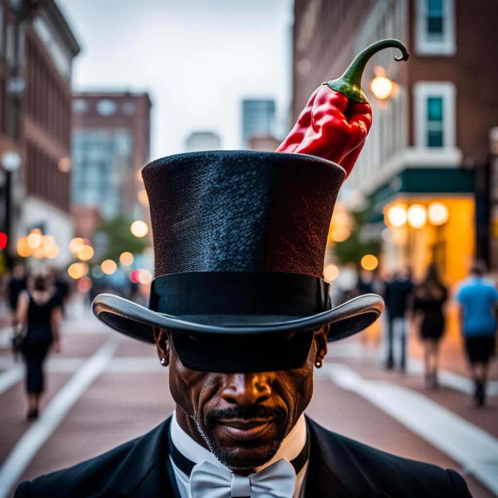 Chili Pepper in Top Hat, Downtown Norfolk