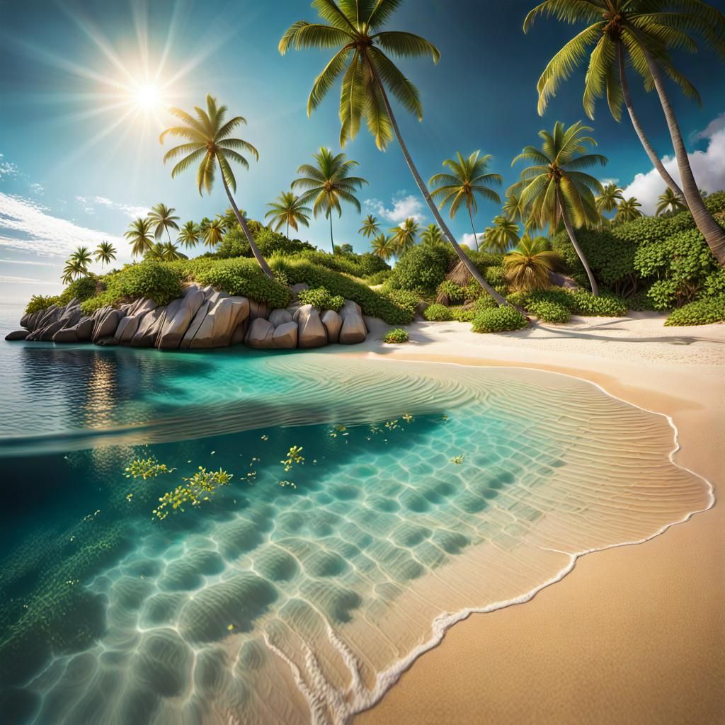 Oasis Island: Pristine Beaches and Turquoise Waters