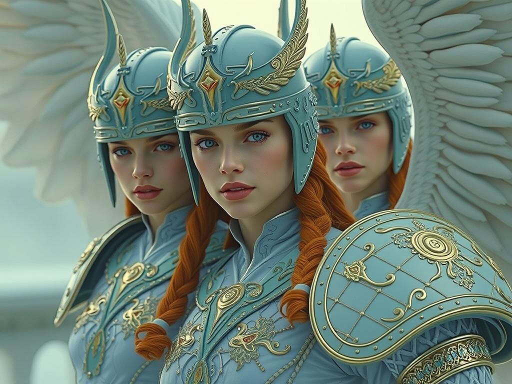 Angelic Nordic Supermodels in White Couture