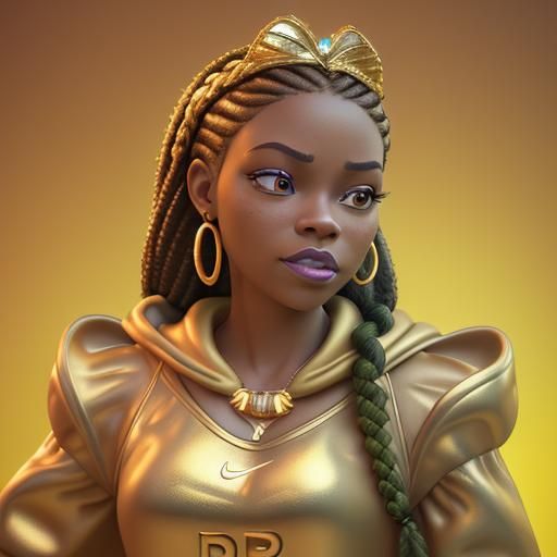 High definition 5D Hood cartoon character princess Tiana  od...