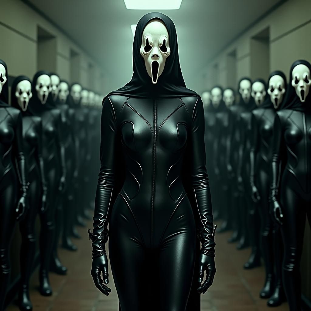 Power Girl as Ghostface Killer in Prison