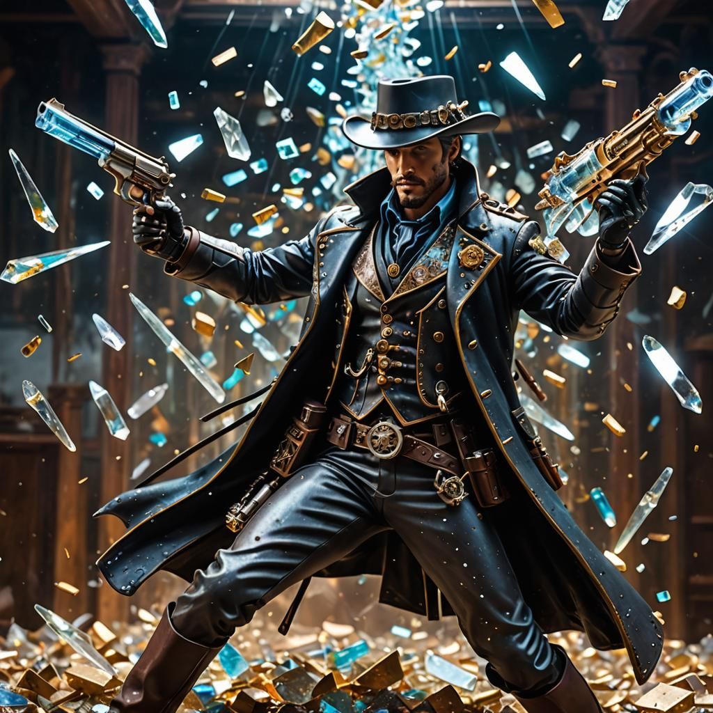 Action figure,Steampunk cowboy