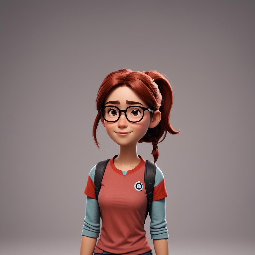 Two Girls in Colorful 3D Digital Art Style