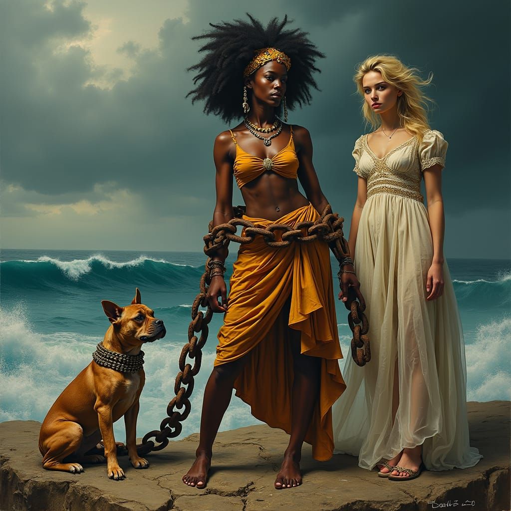 African Woman Defies Victorian-Era Oppressor in Stormy Seasc...