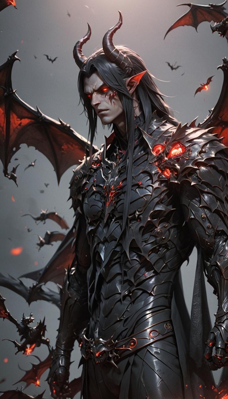 Detailed 3D Anime Art of a Demonic Bat