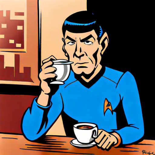 Mr. Spock Enjoys Cappuccino, Animated Series Style
