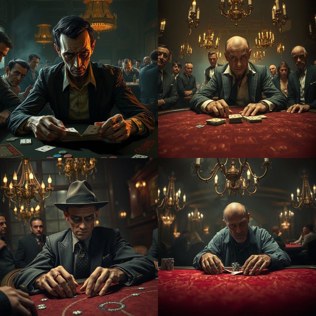 The Gambler's Desperate Struggle in a Decaying Casino