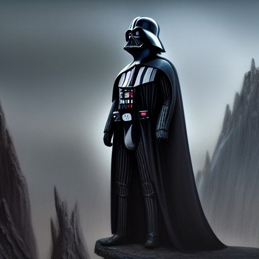 Detailed Darth Vader Matte Painting in 8k