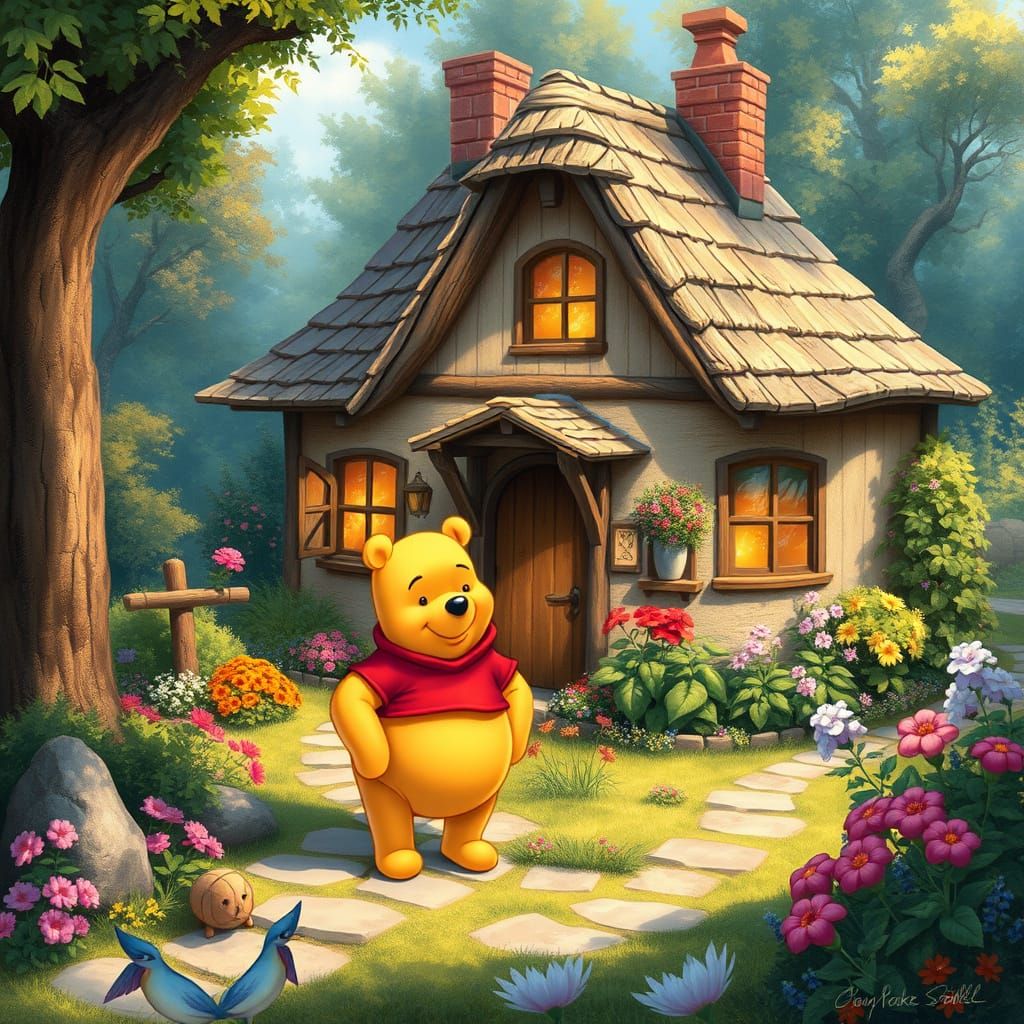 Whimsical Hundred Acre Wood Cottage in Idyllic Style