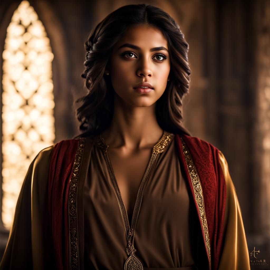 Tamar Daughter of King David: Hyperrealistic Portrait