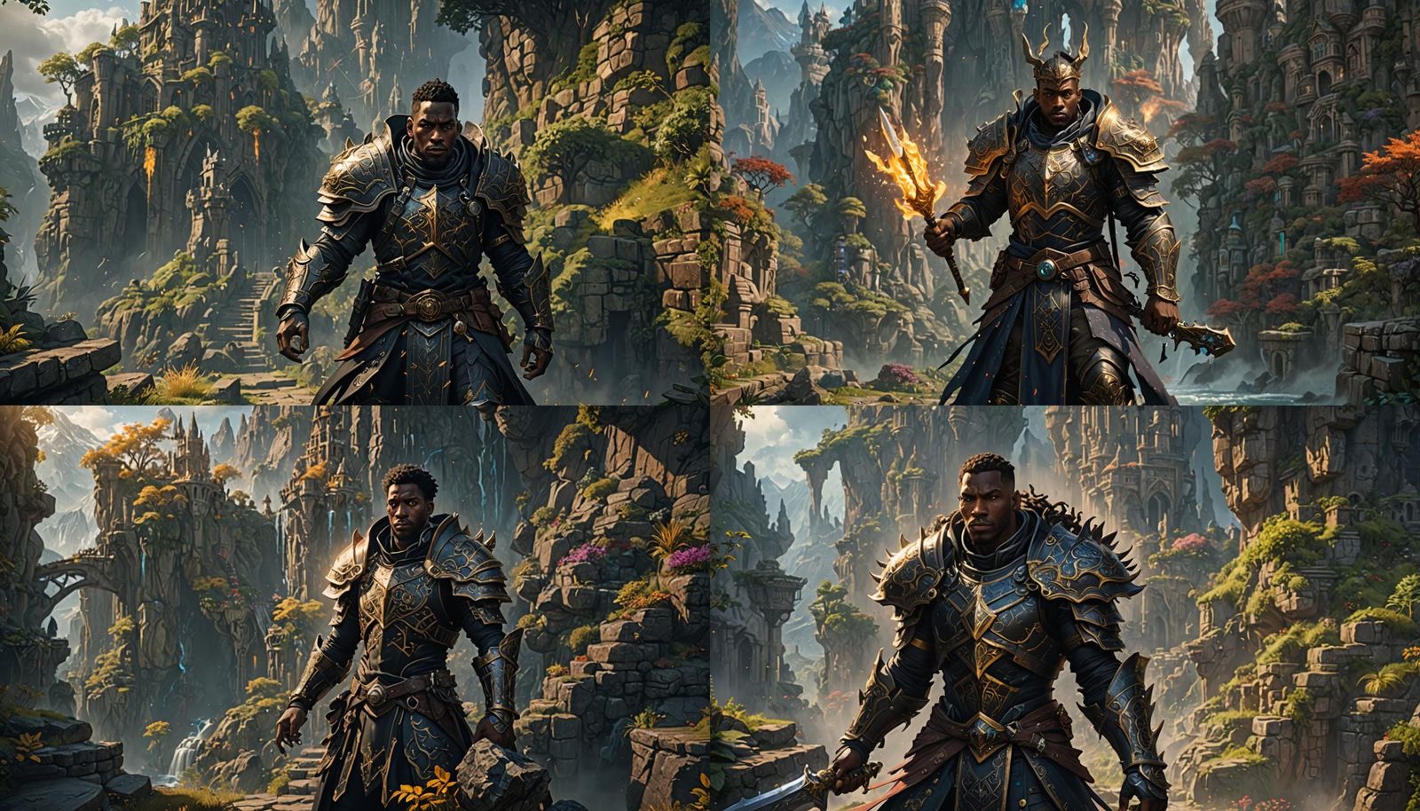 Fantastical Black Paladin Concept Art