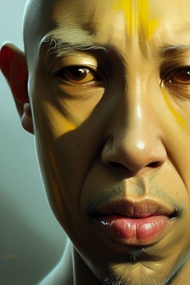 Sinister Portrait of a Gaunt Figure in Digital Art Style