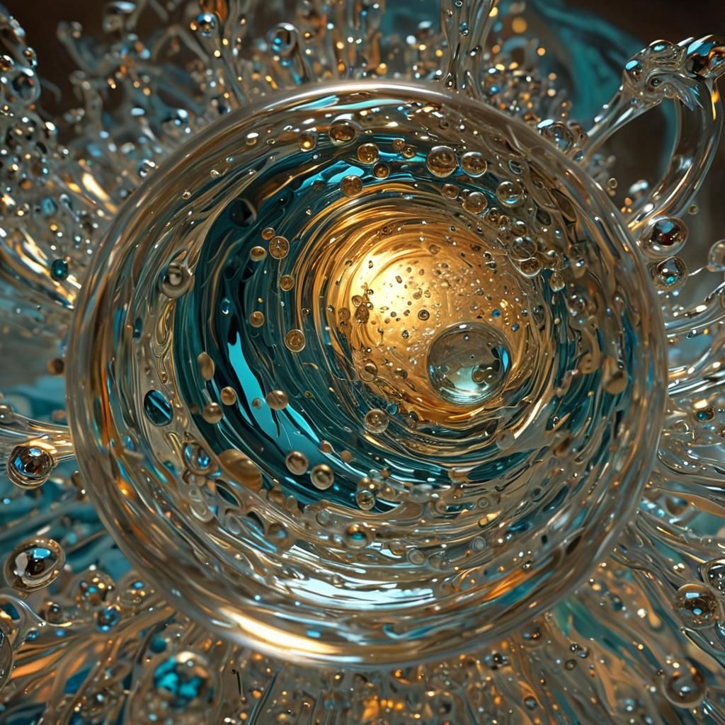 Refractive Glass Prism Maelstrom in Cell-Shaded Style