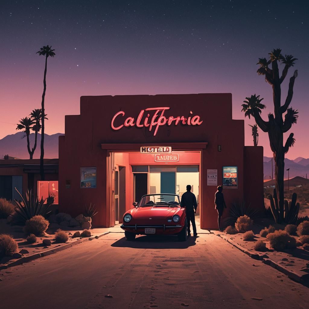 Hotel California: Desert Noir in Detailed Matte Painting
